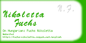 nikoletta fuchs business card